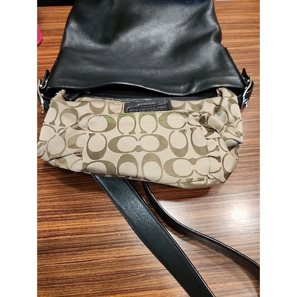 Exc Cond Vintage Coach Soho Bucket Duffle Legacy Purse Black leather Style 9186 - Picture 8 of 11
